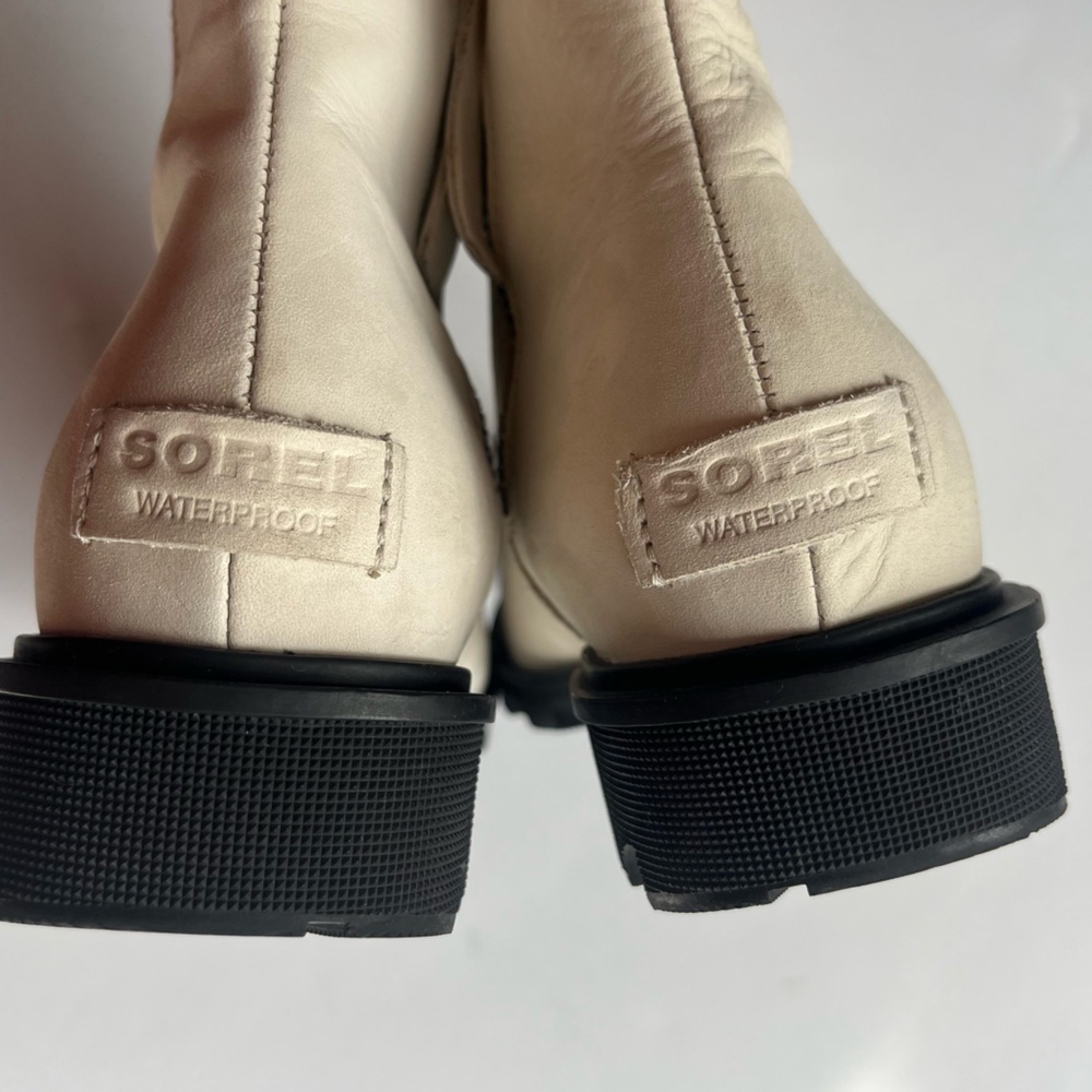Sorel Phoenix Zip Fawn OFF White Waterproof Bootie Women’s Size 8 - Picture 5 of 9